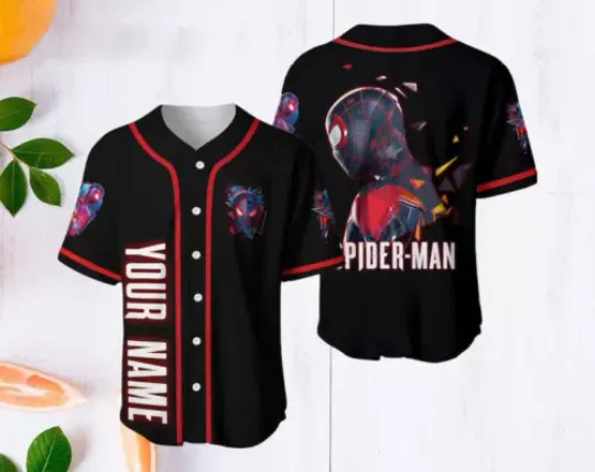Personalized Spiderman Amazing Superhero Movie Fans Baseball Jersey Shirt