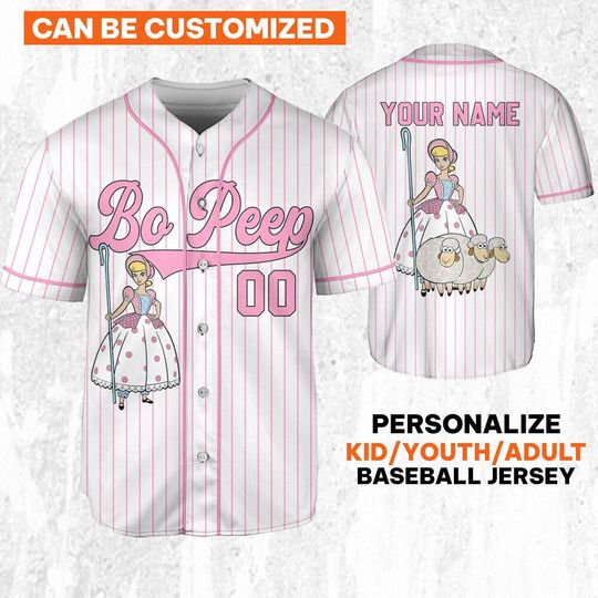 Personalize Toy Story Bo Peep Pink Jersey, Peter Parker Baseball Jersey, Spiderman Baseball Team Outfit, Gift for Spider Fan