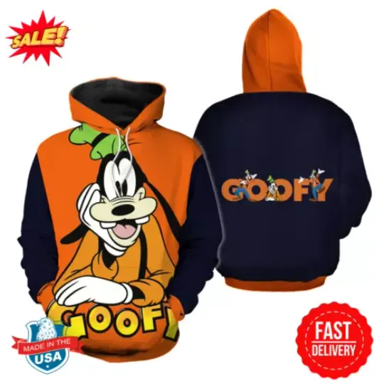 Goofy Disney Hoodie, 3D Hoodie S-5XL