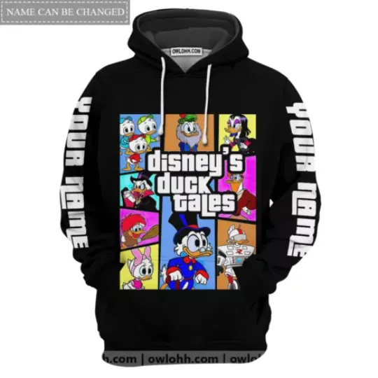Grand Theft Auto Disney’s Duck Tales Personalized 3D HOODIE Best Price US Size