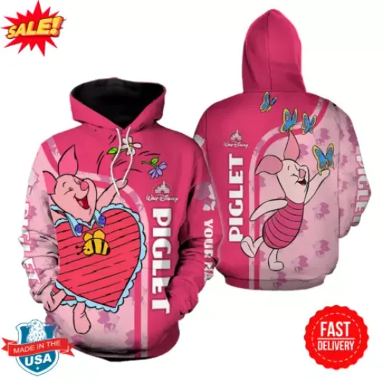 Disney Piglet 3D Hoodie Women's Hoodie