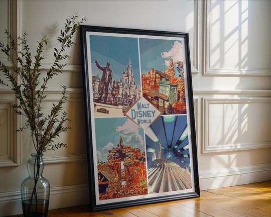 Magic Kingdom Retro Posters | Disney Poster | Home Decor | Gift | Cartoon Poster