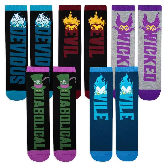 NEW Disney Parks VILLAINS SOCK   PAIRS Maleficent Ursula Hades Dr. Facilier