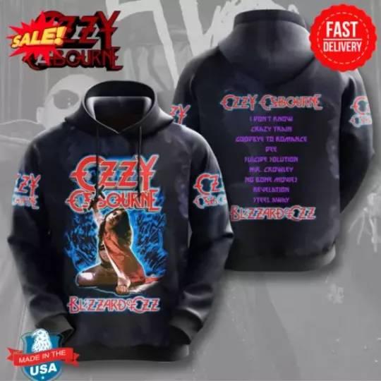 Ozzy Osbourne Band Blizzard Of Ozz 3D Hoodies S-5XL
