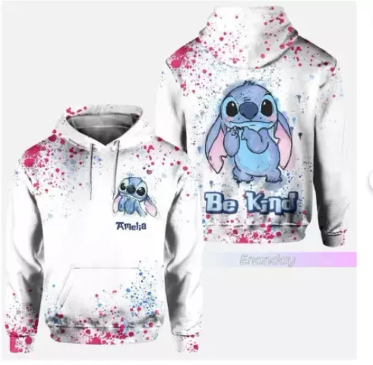 Custom Disney Stitch  3D HOODIE HALLOWEEN GIFT CHRISTMAS GIFT BEST PRICE US SIZE