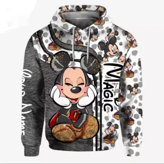 Personalized Mickey Mouse Smiling Hoodie All Over Print