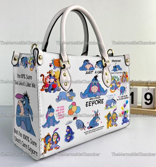 Eeyore Winnie The Pooh Leather Handbag, Winnie The Pooh Woman Handbag, Vintage Shoulder Bag, Crossbody Bag, Top Handle Bag