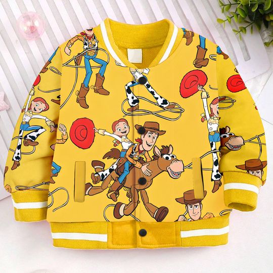 Jessie And Woody Kids and Youth Baseball Jacket, Aldult Unisex Varsity Baseball Jacket