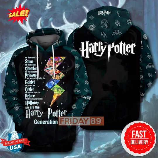 Harry Potter T-shirt Generation We Defended The Stone 3D Hoodie