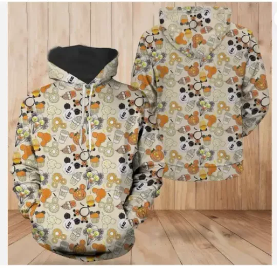 Mickey Mouse Iconic Symbols Snacks Halloween Mickey Lovers 3D HOODIE BEST PRICE