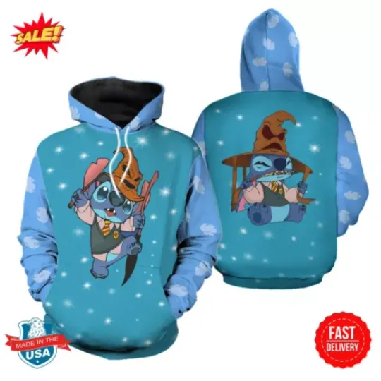 Adorable Harry Potter Stitch 3D Hoodie S-5XL