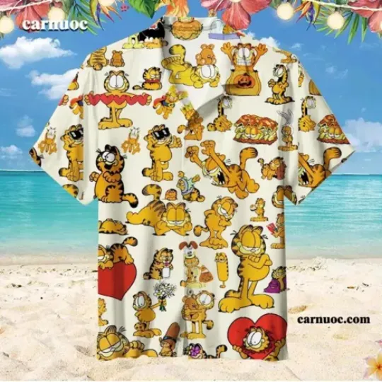 Garfield Collage Hawaiian Shirt, Gift For Men and Women
