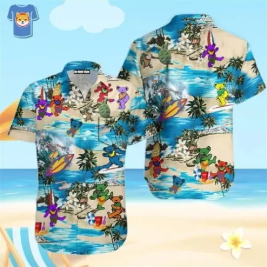 Grateful Dead Hawaiian Shirt for Rock Band Fans, Gift for men