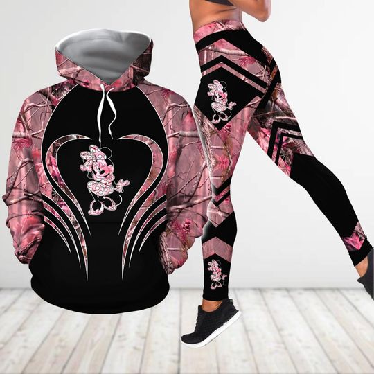 Minnie Mouse Hoodies And Yoga Pants, Mickey Hoodies, Disney Leggings For Women, Mickey Mouse Shirt, Disneyland Outfit, Gift For Her
