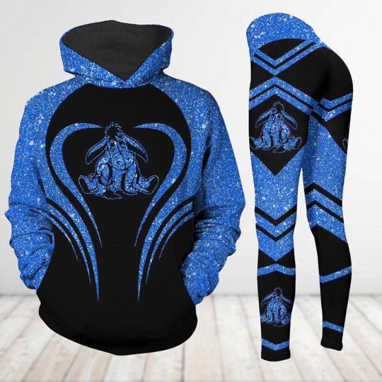 Eeyore Hoodies, Disney Eeyore Leggings For Girl, Winnie The Pooh Hoodies, Cartoon Characters Yoga Pants, Pooh Eeyore Outfit
