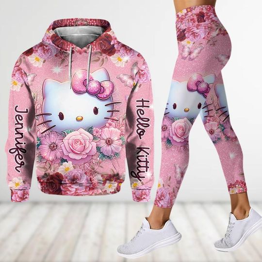 Custom Hello Kitty Hoodies, Kitty Legging For Women, Cute Cat Hoodies, Kitties Cat Yoga Pants, Cartoon Movie Shirt, Kitty Love Gifts