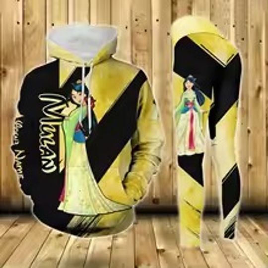 Personalized Disney Princess Mulan Hoodie Leggings Set
