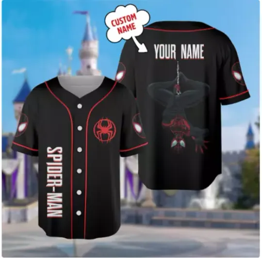 Custom Spider Baseball Jersey Shirt
