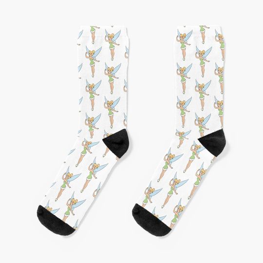 Tinker Bell Drawing Socks