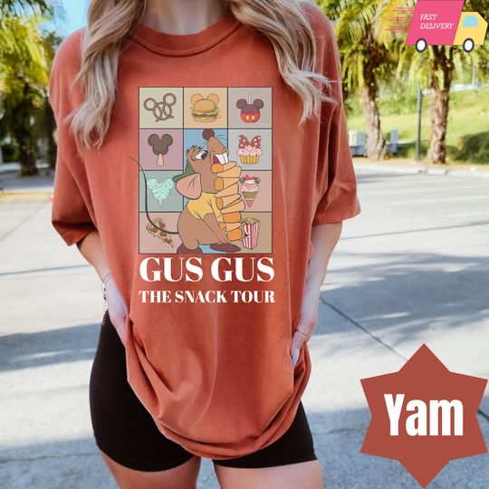 Funny Gus Gus The Snack Tour Shirt, Vintage Cinde Gus Gus Shirt, Looking Like A Snack Tee, Disney Family matching shirts