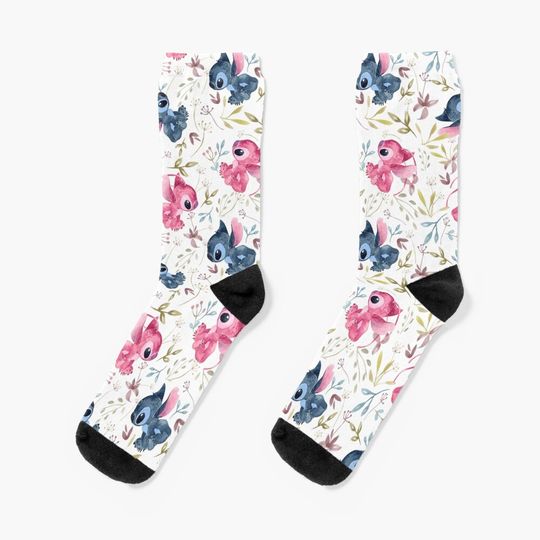 Stitch and Angel Socks