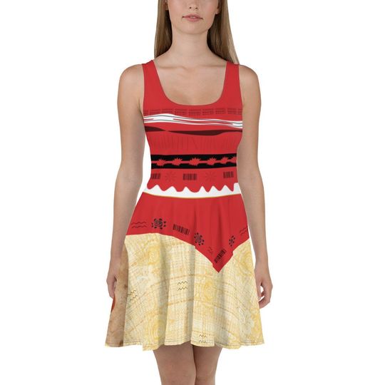Moana skater dress Outfit Style | Moana cosplay Style | Disneyworld outfit style | Moana cosplay | Disneyworld cosplay Outfits | disney mom