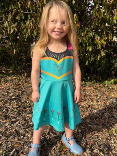 The Coronation - Girls' Elsa Sleeveless Skater Dress