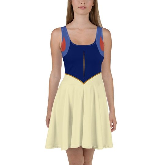 Snow White Cosplay Skater Dress / Running Costume