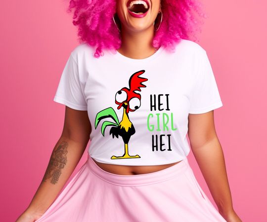 Hei Girl Hei Moana Chicken Crop Top,  Disney Moana Crop Top