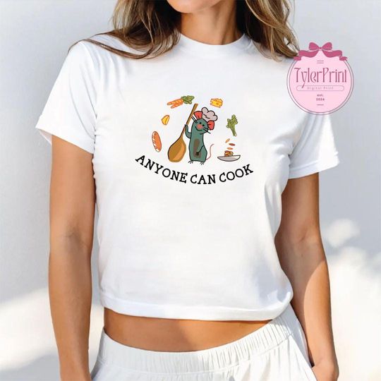 Anyone Can Cook Crop Top, Ratatouille Crop Top, Disney Remy Crop Top, Mouse Chef Crop Top, Disney Epcot Food Crop Top