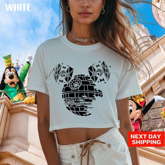 Mickey Star Wars Crop Top, Disney Star Wars Crop Top, Star Wars Vintage Crop Top, Disney Man Crop Top