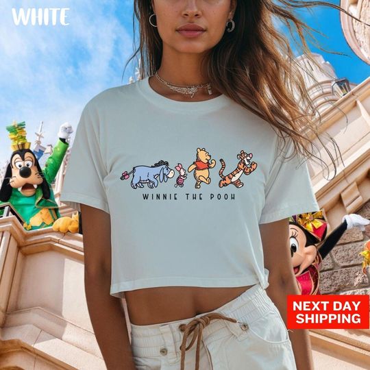 Retro Winnie The Pooh Crop Top, Pooh And Friends Crop Top, Disney Pooh Crop Top, Pooh Crop Top