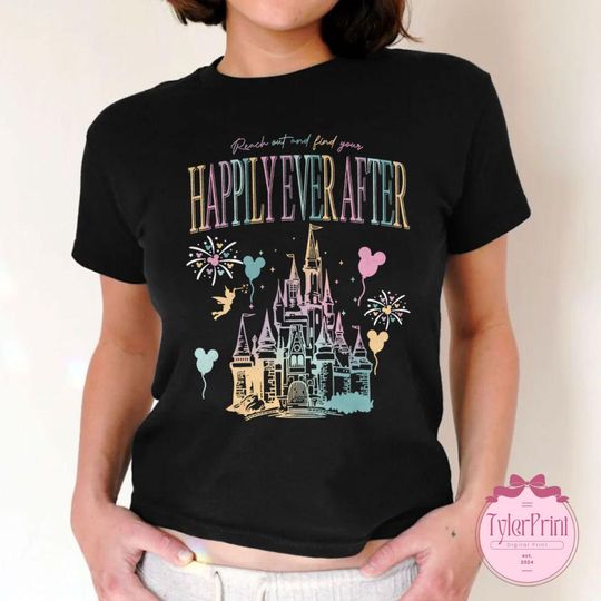 Happily Ever After Disney castle Crop Top, Girls Trip Crop Top, WDW Disney castle Crop Top
