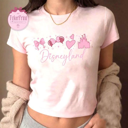 Disneyland Bow Crop Top ,Disney Bow Coquette Crop Top, Disney Castle Crop Top, Magic Kingdom Crop Top