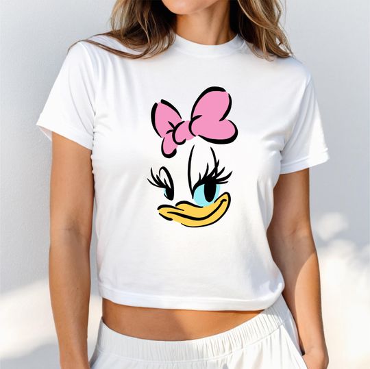 Cute Daisy Duck Crop Top, Disney Crop Top, Disney Daisy Duck Crop Top, Disney Crop Top