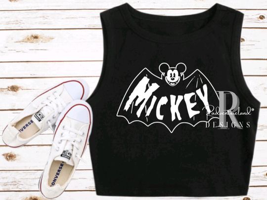 Misfits Bat Crop Tank Top, Disney Crop Tank Top