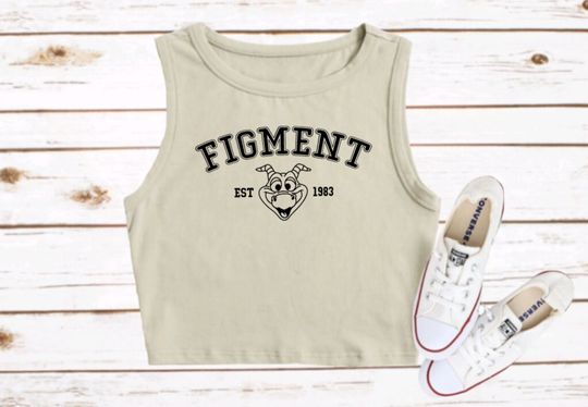WDW Epcot Figment Crop Tank Top, Disney EPCOT Trip Crop Tank Top
