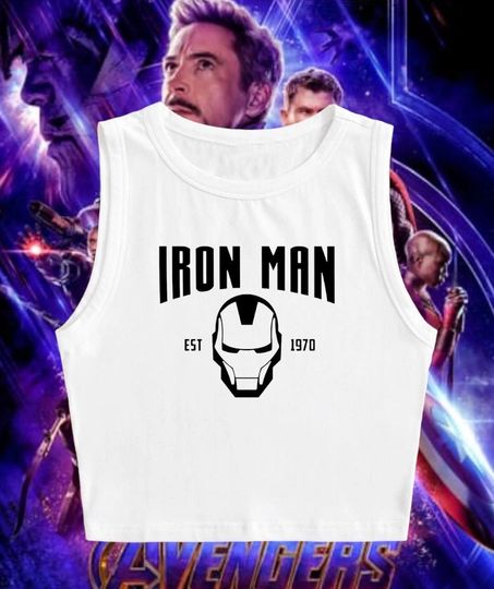 I am Iron Man Crop Tank Top, Disney Hero Crop Tank Top