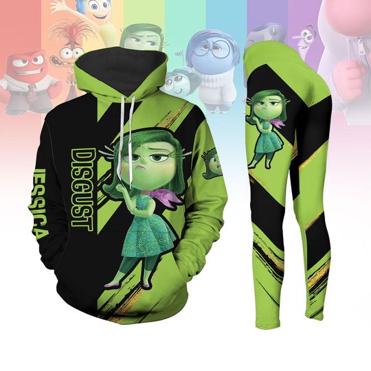 Inside Out Disgust Hoodie Leggings, Disney Disgust Hoodie Leggings, Disney Inside Out 2 Hoodie Leggings