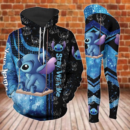 Stitch Hoodie And Legging, Stitch Stay With Me Hoodie Leggings, Disney Stitch Lilo Hoodie Leggings