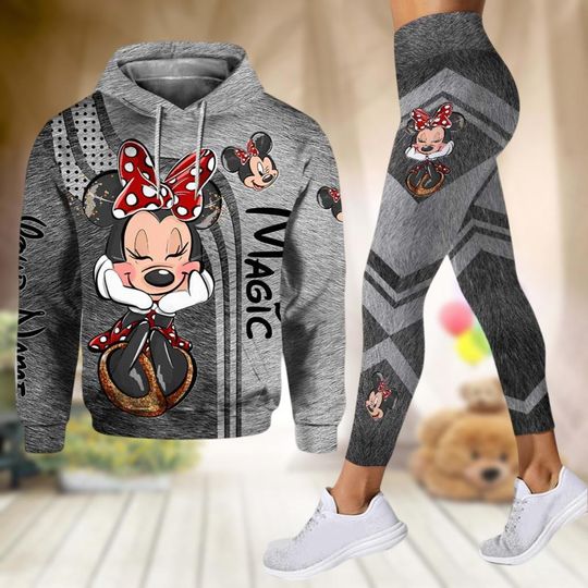 Disney Minnie Hoodie Legging, Minnie Mouse Hoodie Legging, Disneyworld Valentines Hoodie Legging