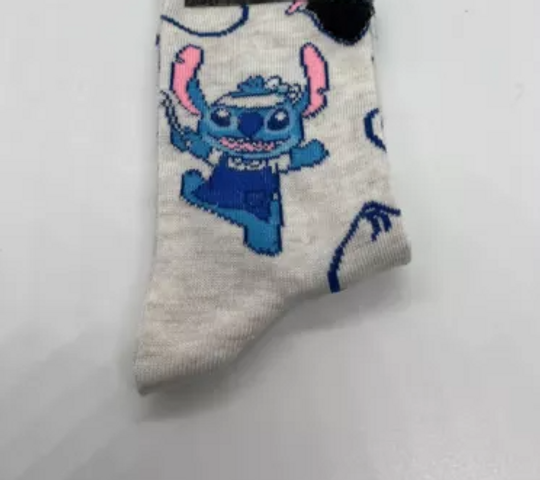 Disney Lilo & Stitch Chef Stitch Crew Socks Size 4-10