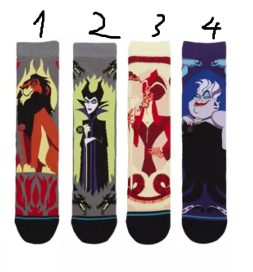 STANCE x Disney Women's Villains Crew Socks Box Set sz