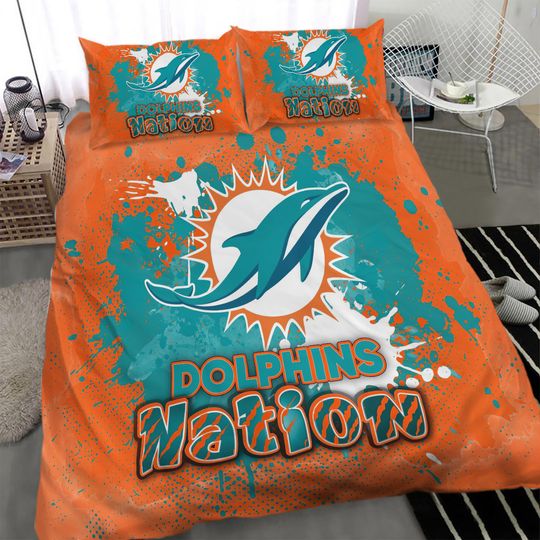3D Print Popular Miami Dolphins Bedding Set