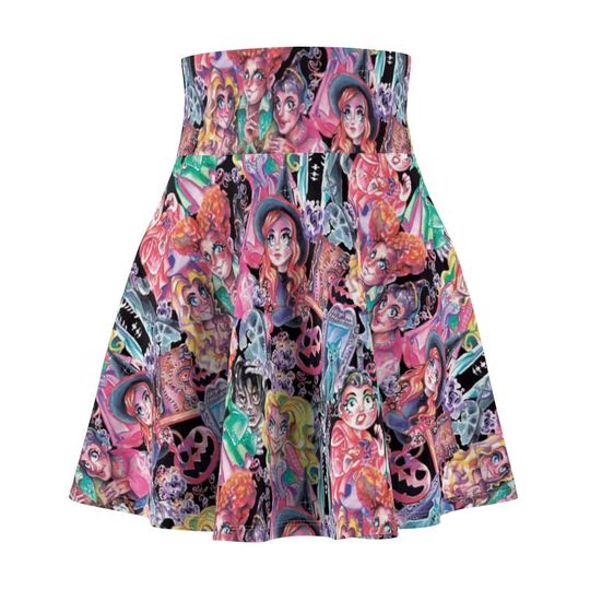 Hocus Pocus Skirt -  Disney Bounding - Sanderson Sisters Skirt - Women's Skater Skirt