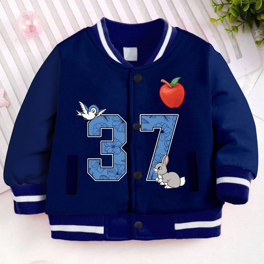 Snow White Princess Kids and Youth Baseball Jacket, Aldult Unisex Varsity Baseball Jacket