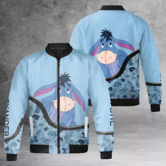 Personalized Never Too Old For Eeyore Donkey Winnie The Pooh Jacket