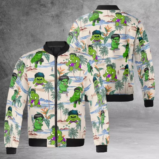 The Incredible Hulk Superhero Baby Hulk Aloha Palm Tree Jacket