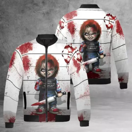 Horror Chucky With Bloody Knife Child's Play We Belong Dead Jacket