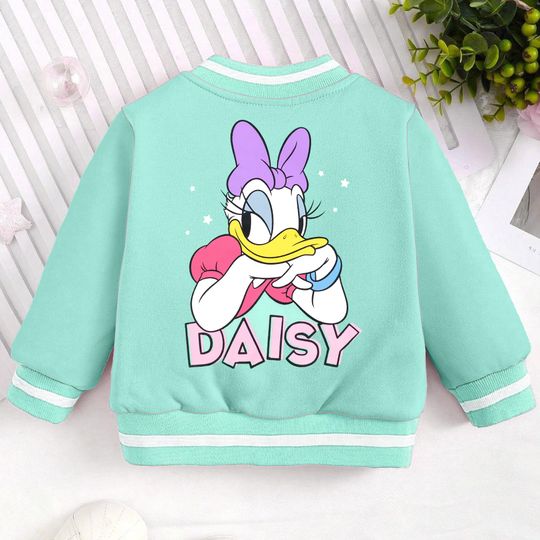 Daisy Duck Kids and Youth Baseball Jacket, Aldult Unisex Varsity Baseball Jacket